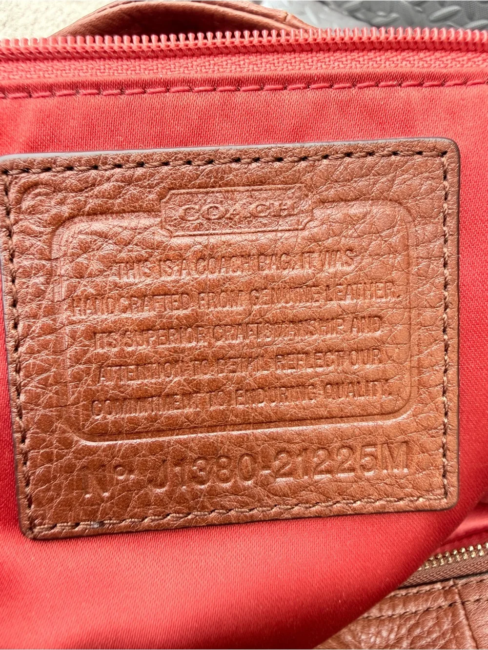 Coach Vintage Madison Maggie Hobo 21225 Cognac Pebbled Leather Shoulder Bag Rare